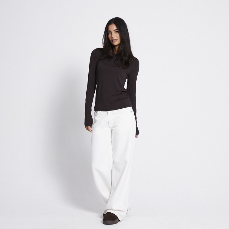 Soft feel top "Edda" Brown
